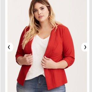 Torrid 1x Salsa Red Blazer